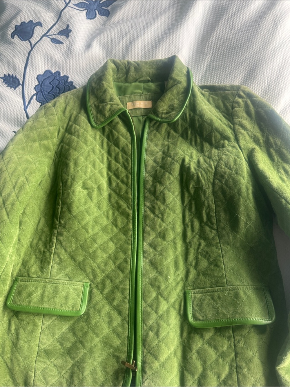 Quilted Green Suede Jacket -